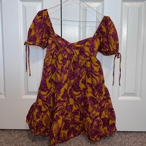 medium Off the shoulder Olivaceous dress